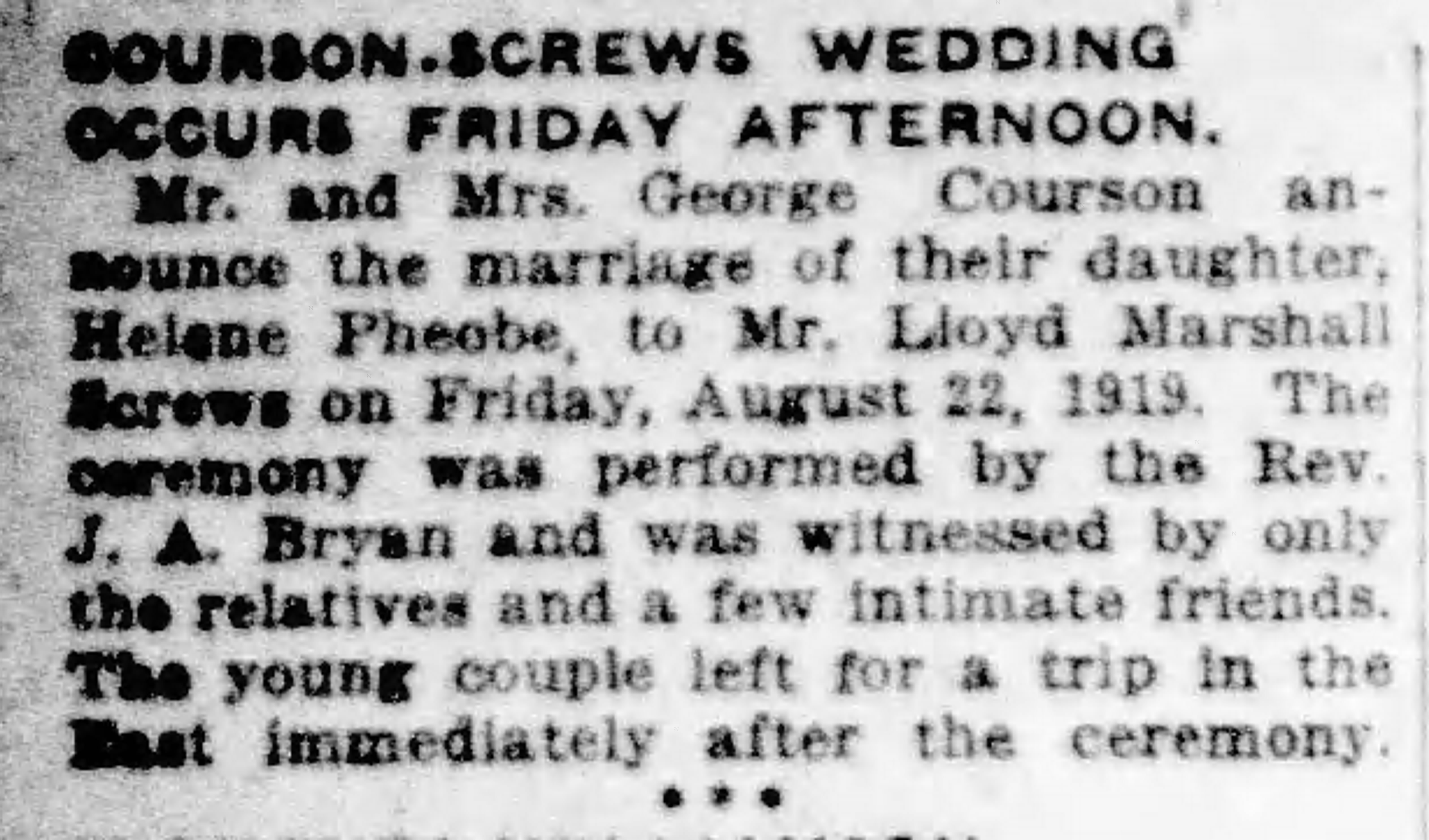 Helene Pheobe-Lloyd Marshall Screws